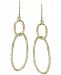 Aregento Vivo Double Ring Drop Earrings in Gold-Plated Sterling Silver