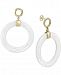 Argento Vivo Mother-of-Pearl Drop Hoop Earrings in Gold-Plated Sterling Silver