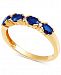Sapphire (7/8 ct. t. w. ) & Diamond Accent Ring in 14k Gold