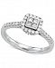 Diamond Cluster Engagement Ring (3/8 ct. t. w. ) in 14k White Gold