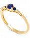Sapphire (3/8 ct. t. w. ) & Diamond Accent Ring in 14k Gold
