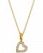 Sarah Chloe Love Count Diamond Heart Pendant Necklace (1/10 ct. t. w. ) in 14k Gold-Plate over Sterling Silver, 16" + 2" extender