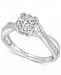 Diamond Cluster Promise Ring (1/4 ct. t. w. ) in Sterling Silver