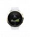 Suunto 3 Fitness Watch, Gold/White White Silicone Band, A Goldtone Bezel with a Digital Dial