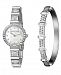 Roberto Cavalli By Franck Muller Women's Diamond Swiss Quartz Stainless Steel Watch & Bracelet Gift Set, 26mm