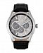 Reign Gustaf Automatic Silver Dial, Genuine Black Leather Watch 43mm