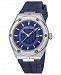 Roberto Cavalli By Franck Muller Men's Swiss Quartz Blue Rubber Strap Watch, 43mm