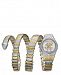 Roberto Cavalli By Franck Muller Women's Diamond Swiss Quartz Two-Tone Gold Stainless Steel Snake Wrap Bracelet, 23mm