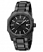Roberto Cavalli By Franck Muller Men's Swiss Date Black Stainless Steel Bracelet Watch, 40mm
