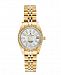 Jacques Du Manoir Ladies' Goldtone Stainless Steel Bracelet with Goldtone Case and Mother of Pearl Dial and Diamond Markers and Bezel, 26mm