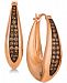 Le Vian Chocolatier Diamond Hoop Earrings (1/3 ct. t. w. ) in 14k Rose Gold
