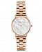 Bcbgmaxazria Ladies Round Rose Goldtone Stainless Steel Bracelet Watch, 32mm