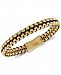 Esquire Men's Jewelry Woven Cord Bracelet in Gold Ion-Plated Stainless Steel, Created for Macy's
