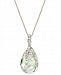 Mint Quartz (4-5/8 ct. t. w. ) & Diamond (1/10 ct. t. w. ) 18" Pendant Necklace in 14k Gold