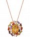 Le Vian Baguette Frenzy Multi-Gemstone 18" Pendant Necklace (6-1/10 ct. t. w. ) in 14k Rose Gold