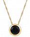 Honora Style Onyx (7mm) 18" Pendant Necklace in 14k Gold