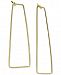Argento Vivo Large Rectangle Large Hoop Earrings in Gold-Plated Silver