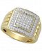 Men's Diamond Cluster Ring (1 ct. t. w. ) in 10k Gold