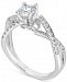 Diamond Twist Engagement Ring (1 ct. t. w. ) in 14k White Gold