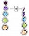 Effy Multi-Gemstone Graduated Drop Earrings (3-3/8 ct. t. w. ) in Sterling Silver