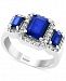 Effy Sapphire (2-1/4 ct. t. w. ) & Diamond (1/3 ct. t. w. ) Ring in 14k White Gold