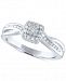 Diamond Square Cluster Promise Ring (1/10 ct. t. w. ) in Sterling Silver