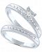 Diamond Bridal Set (1/10 ct. t. w. ) in Sterling Silver