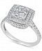 Diamond Square Halo Engagement Ring (1 ct. t. w. ) in 14k White Gold