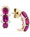 Certified Ruby (1-1/2 ct. t. w. ) & Diamond Accent Curved Drop Earrings in 14k Gold