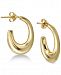 Argento Vivo Chunky Hoop Earrings in Gold-Plated Sterling Silver