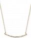 Argento Vivo Textured Curved Bar 18" Pendant Necklace in Gold-Plated Sterling Silver