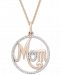 Diamond "Mom" 20" Pendant Necklace (1/6 ct. t. w. ) in 14k Gold