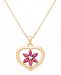 Ruby (5/8 ct. t. w. ) & Diamond Accent Heart 18" Pendant Necklace in 14k Gold