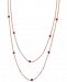 Effy Certified Ruby (2-1/4 ct. t. w) & Diamond (1/6 ct. t. w. ) Station Necklace in 14k Rose Gold