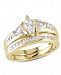 Certified Diamond (1 ct. t. w. ) Marquise and Trillion-Shape Bridal Set in 14k Yellow Gold