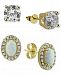 Argento Vivo 2-Pc. Set Cubic Zirconia & Synthetic Opal Stud Earrings in Gold-Plated Sterling Silver