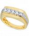Men's Diamond Cluster Ring (3/4 ct. t. w. ) in 10k Gold & 10k White Gold