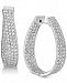 Diamond Oval Hoop Earrings (3 ct. t. w. ) in 14k White Gold