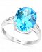 Effy Blue Topaz (5-9/10 ct. t. w. ) & Diamond Accent Statement Ring in 14k White Gold