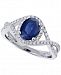 Sapphire (1-1/4 ct. t. w. ) & Diamond (1/3 ct. t. w. ) Statement Ring in 14k White Gold