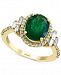 Effy Emerald (2-1/8 ct. t. w. ) & Diamond (1/2 ct. t. w. ) Statement Ring in 14k Gold