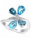 Effy Blue Topaz (2-5/8 ct. t. w. ) & Diamond Accent Ring in 14k White Gold