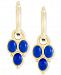 Signature Gold Lapis Lazuli Drop Earrings in 14k Gold Over Resin, Created for Macy's