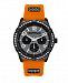 Sean John Men's Dress Sport 3 Hands Orange Silicon Strap Watch 46mm