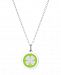 Auburn Jewelry Mini Clover Pendant Necklace in Sterling Silver and Enamel, 16" + 2" Extender