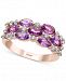 Effy Purple Sapphire (1-7/8 ct. t. w. ) & Diamond (1/3 ct. t. w. ) Statement Ring in 14k Rose Gold