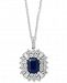 Effy Sapphire (1-1/2 ct. t. w. ) & Diamond (3/8 ct. t. w. ) 18" Pendant Necklace in 14k White Gold