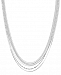Prime Art & Jewel Multi-Chain Sterling Silver Necklace