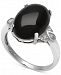Onyx (10mm) and Diamond (1/10 ct. t. w. ) Ring in Sterling Silver