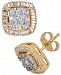 Diamond Cluster Halo Stud Earrings (1/2 ct. t. w. ) in 14k Gold & White Gold